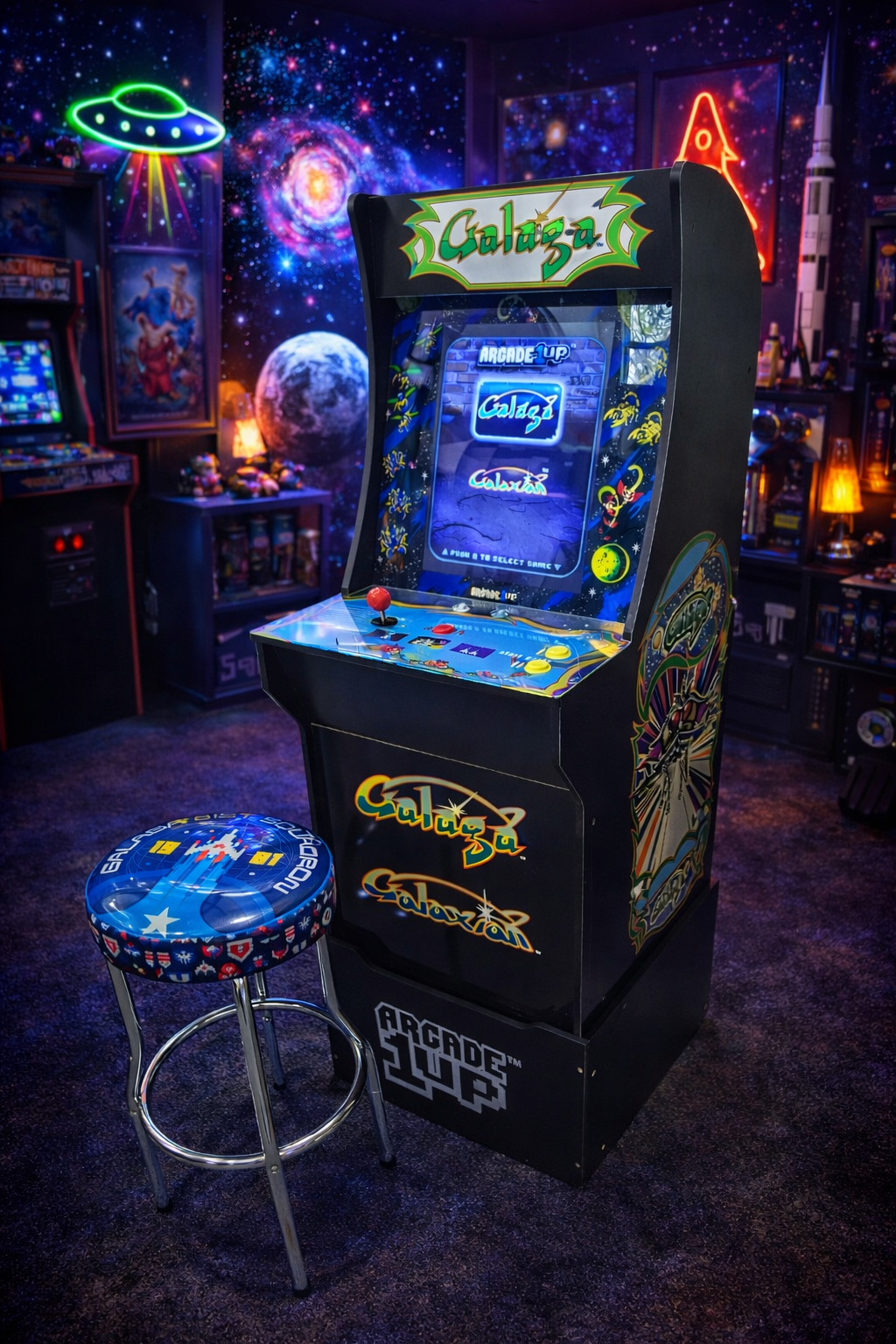 Galaga w/ Riser and Stool by Arcade1Up