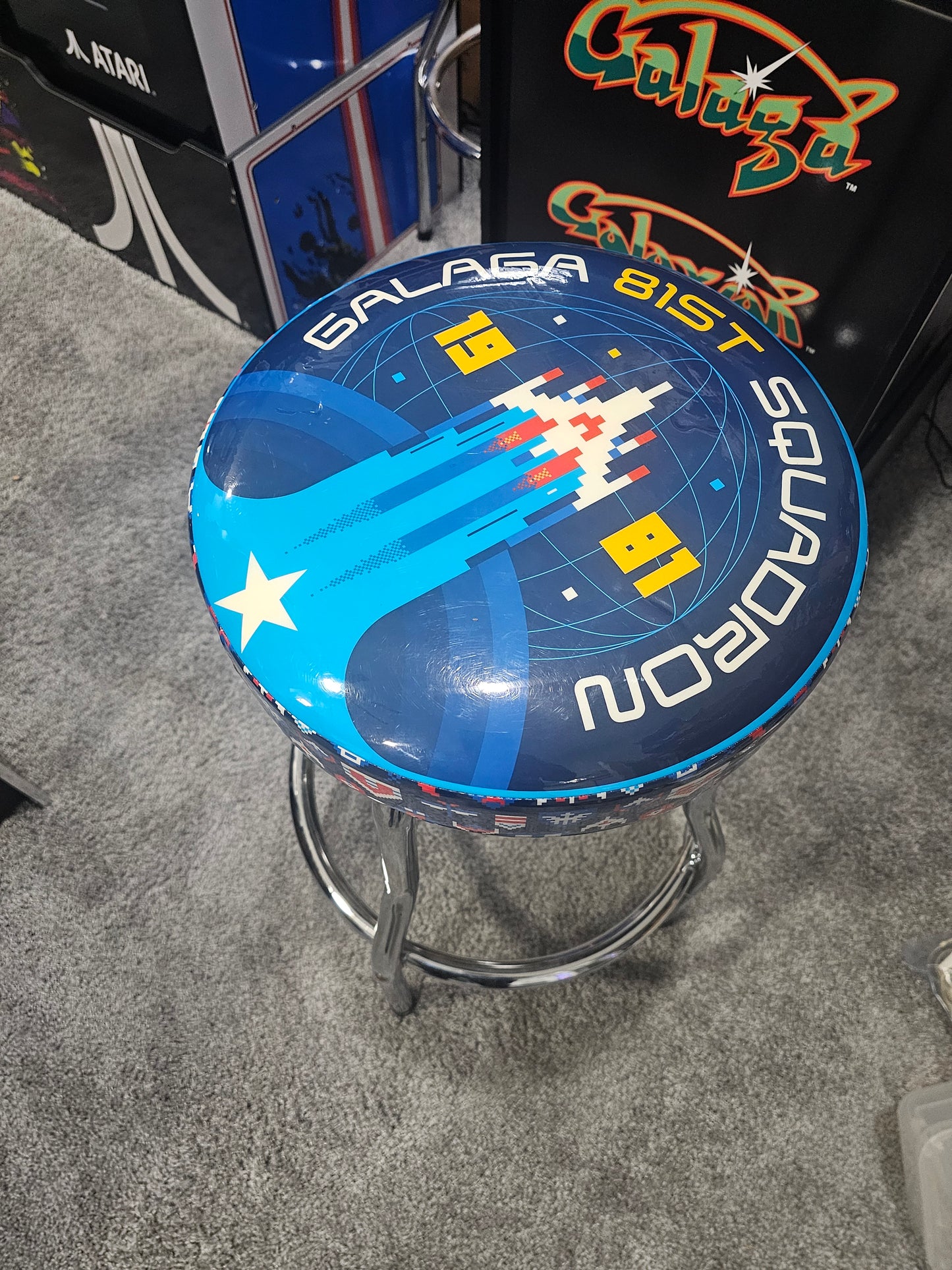 Galaga w/ Riser and Stool by Arcade1Up